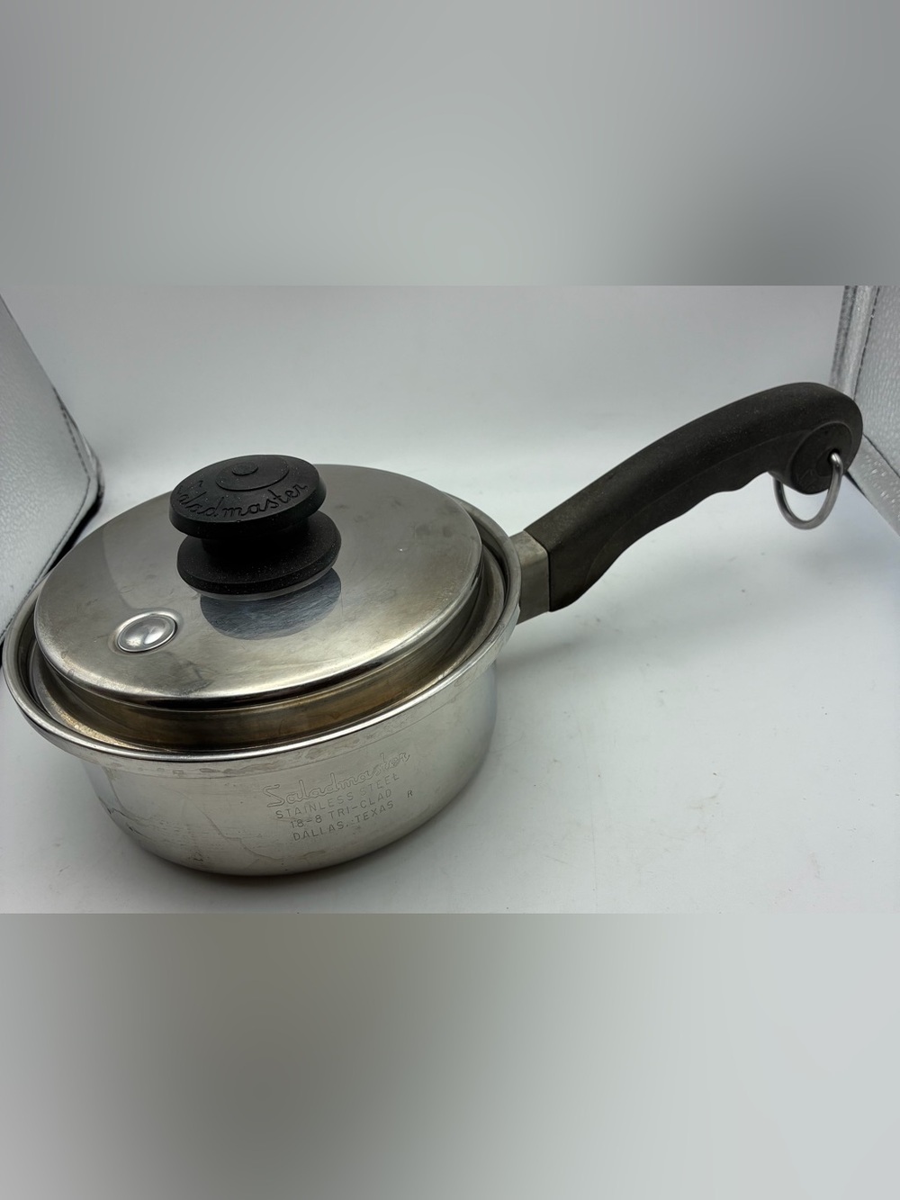 Saladmaster 18-8 Tri-Clad Stainless Steel Sauce Pan w/Lid Vintage Dallas TX